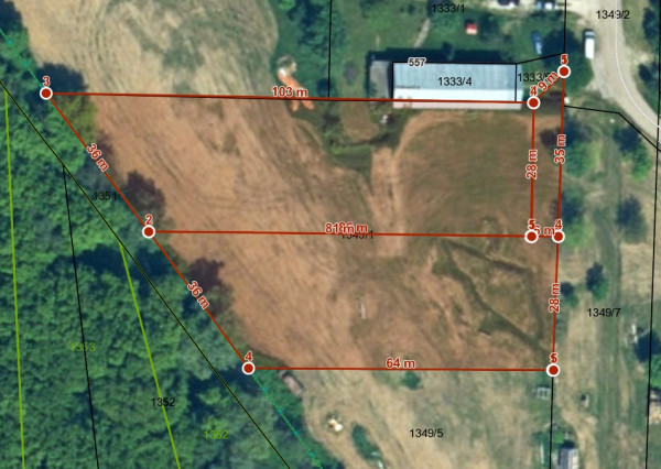 Stavebný pozemok - Pohronský Ruskov - 2733m2