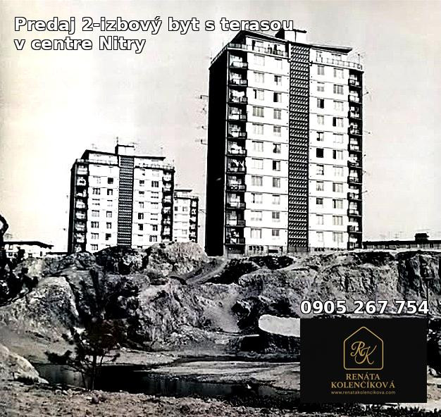 Na predaj 2-i byt s terasou okolo bytu priamo v centre Nitry