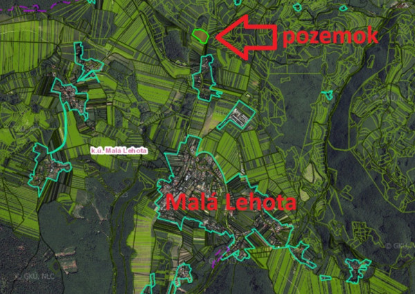 EXKLUZÍVNE - Malá Lehota, rozľahlý pozemok na samote - 16157m2